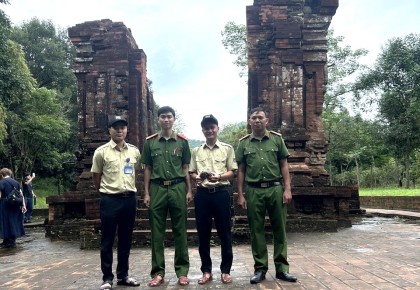 THẢ RÙA CỔ SỌC QUÝ HIẾM VỀ VỚI THIÊN NHIÊN TẠI KHU BẢO VỆ CẢNH QUAN DI TÍCH LỊCH SỬ VĂN HÓA MỸ SƠN