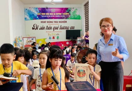 HỌC SINH TRUNG TÂM NGOẠI NGỮ GOLDEN BEE TRẢI NGHIỆM CHƯƠNG TRÌNH GIÁO DỤC DI SẢN TẠI BẢO TÀNG VĂN HÓA SA HUỲNH – CHAMPA
