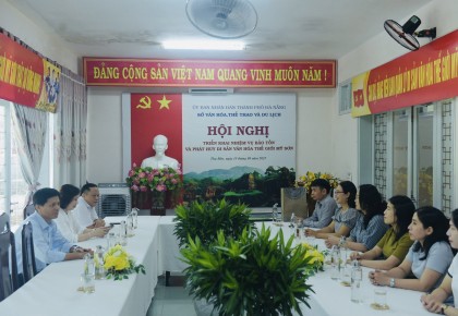 ĐOÀN CÔNG TÁC BAN QUẢN LÝ DI TÍCH NGHỆ AN ĐẾN KHẢO SÁT, NGHIÊN CỨU MÔ HÌNH MỚI TẠI DI SẢN VĂN HÓA THẾ GIỚI MỸ SƠN
