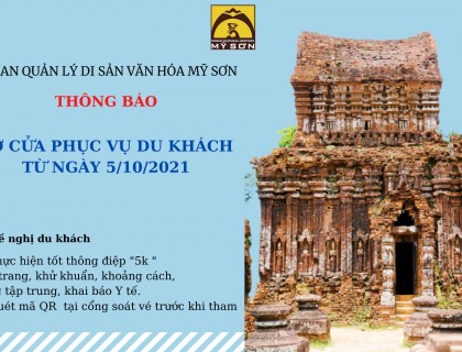 THÔNG BÁO MỞ CỦA ĐÓN DU KHÁCH THAM QUAN TỪ NGÀY 5/10/2021
