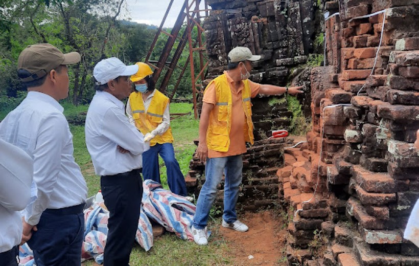 NHỮNG KẾT QUẢ BƯỚC ĐẦU TRONG CÔNG TÁC BẢO QUẢN VẬT LIỆU Ở DI SẢN VĂN HOÁ THẾ GIỚI MỸ SƠN